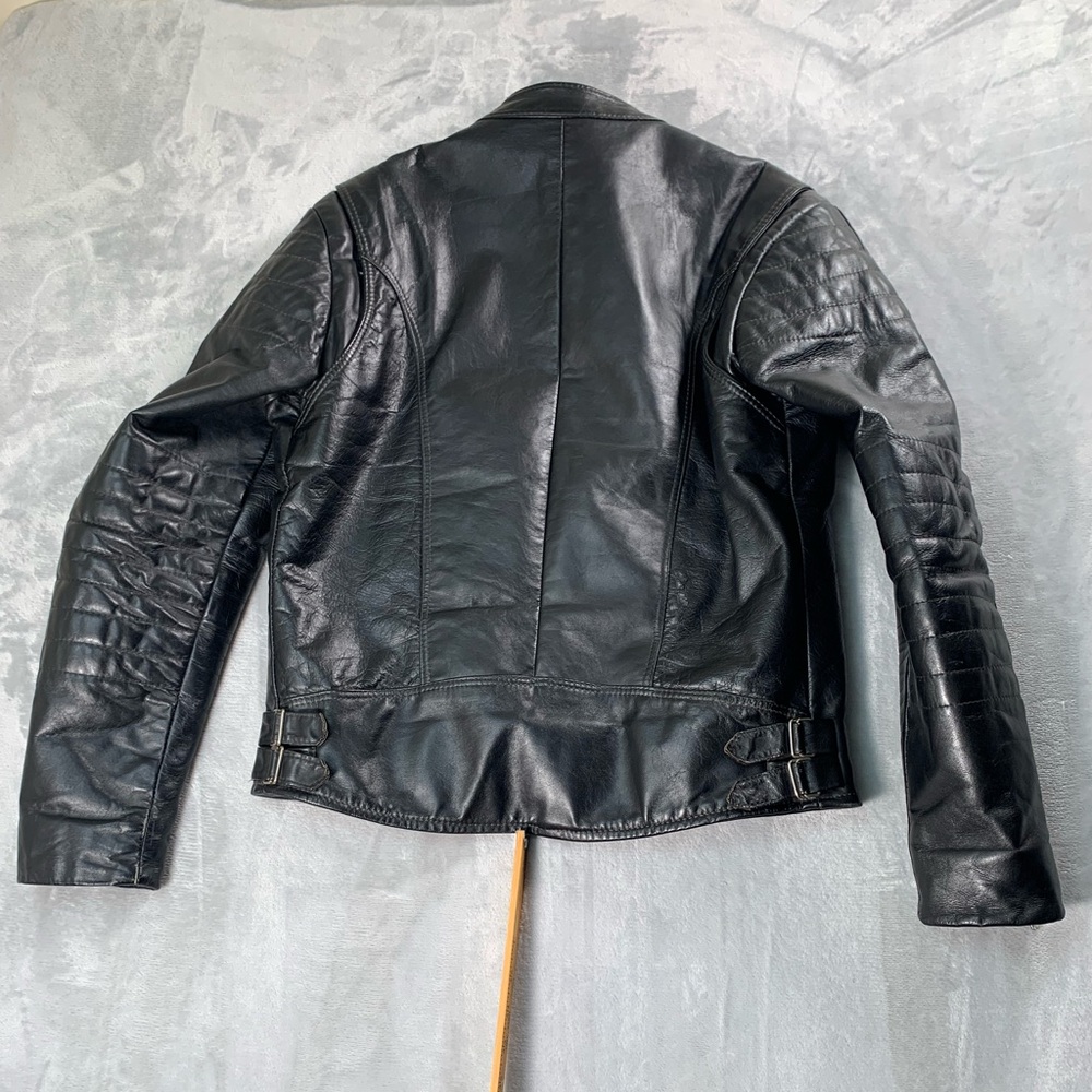 Vintage Bristol Cafe Racer Motorcycle Leather
Black punk - Picture 6 of 14